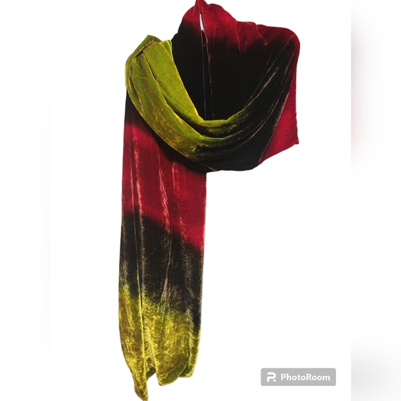 Chico's Accessories - Chico's Vintage fleece scarf Red Green Chico 84" Long